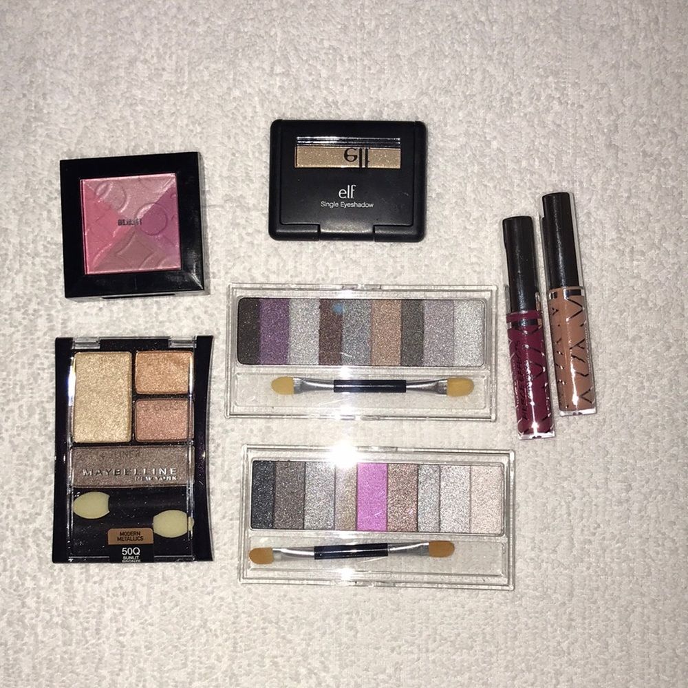 Makeup - 4 eyeshadows, 1 blush kits, 2 lipglosses